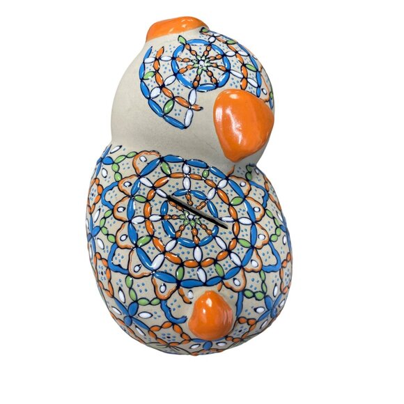Servin Mexico Talavera Piggy Bank Hand Painted Ceramic Folk Art Pottery - Picture 5 of 16